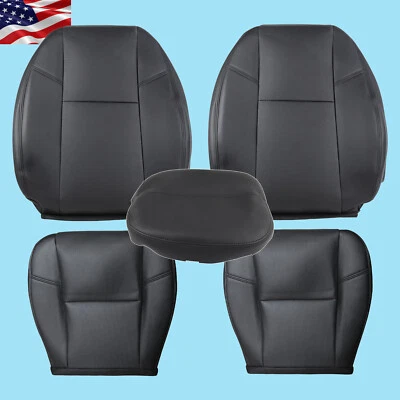 For 2007-2014 Cadillac Escalade Driver Passenger Bottom Top Seat Cover Black - Image 1 of 4