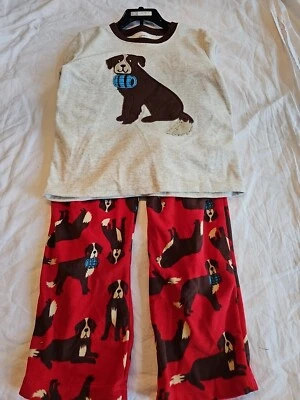 PIJAMAS CARTER'S - JUEGO DE PIJAMA 2 PIEZAS PARA NIÑO - FRANELA POLIVINÍLICA Perro TALLA 5 Foto 1 de 4