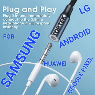 USB Type C to 3.5mm AUX Audio Headphone Jack Adapter For ALL Samsung Smartphones - Image 1 of 4
