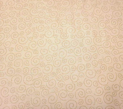 28" Yuletide VIP Christmas Metallic Gold Scroll on Beige - Image 1 of 3