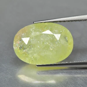 4.05Ct Oval _ Eye-popping Transparent Unheated Yellow Copper Bearing Tourmaline - Picture 1 of 1