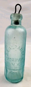 Antique 19thc D. Lagrange Hutchinson Hutch Soda Pop Bottle Moravia NY Blob Top - Picture 1 of 10