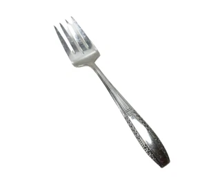 Vintage Wallace Bros SHARON 1926 Pattern Silver Plate Serving Fork Meat 8" - Picture 1 of 7