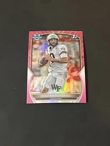 SAM HARTMAN 2022 Bowman U University Chrome 1st Bowman PINK Refractor #51 - Picture 1 of 2