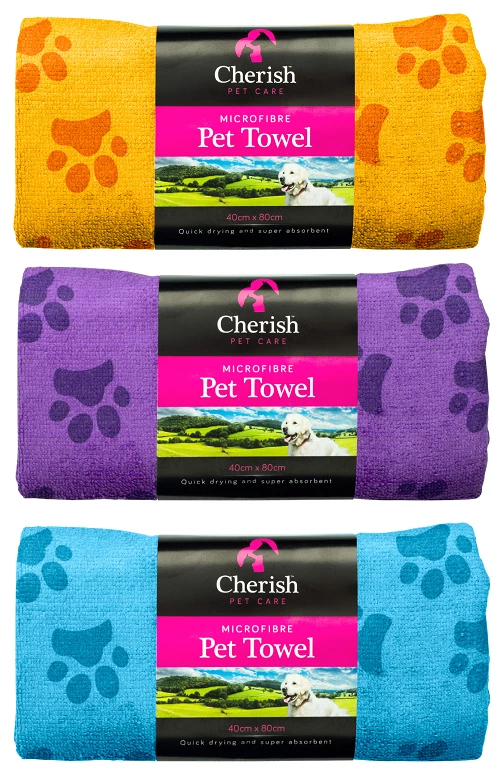 Super Absorbent Pet Towel Microfibre Soft Drying Bath Dog Cat Blanket 40 x 80cm
