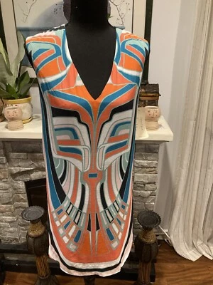 全新带标签 Nicole Miller Artelier Preppy Career 女式几何连衣裙,尺寸 PS 17X 34L — 第 1/4 张图片