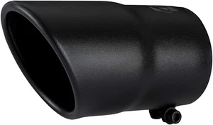 Black Exhaust Tip -3.5'' Inlet Bolt on Design- Black Coated Stainless Steel Car - Picture 1 of 6
