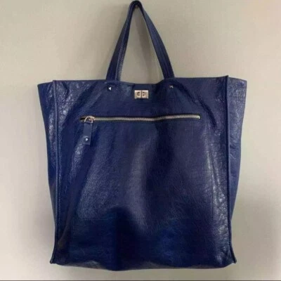 VALENTINO Blue Leather Tote - Image 1 of 4