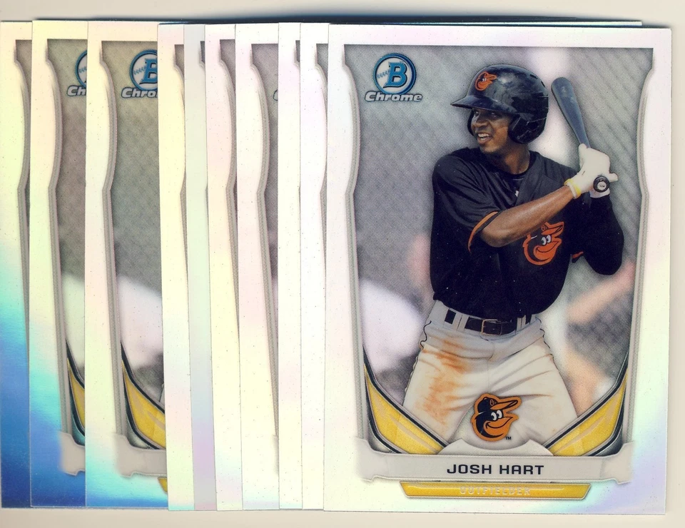 (27) 2014 Bowman Chrome Draft Refractor JOSH HART Rookie LOT Orioles TP57 - Image 1 of 1