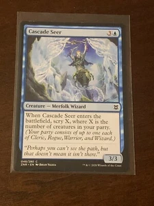 Magic the Gathering Zendikar Rising Cascade Seer - Picture 1 of 2