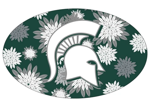 MICHIGAN STATE FLORAL DESIGN MAGNET-SPARTANS CAR MAGNET-NEW FOR 2016! Cover