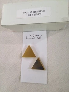 10 NEW TPG 432 CARBIDE INSERTS. GRADE: C5. TIN COATED. GENERAL PURPOSE (U878) - Picture 1 of 1