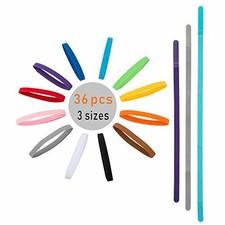DaKuan 3 Sizes Puppy Whelping Collars, 12 Colors Puppy Id Collars, Double