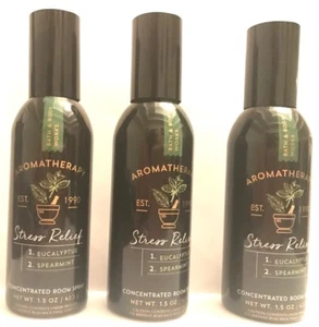 3 BATH BODY WORKS AROMATHERAPY STRESS RELIEF EUCALYPTUS CONCENTRATED ROOM SPRAY - Picture 1 of 1