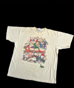 Vintage 90s 1998 Comedy Central South Park Entire Full Cast Cartoon T-Shirt XL - Picture 1 of 10