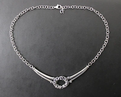 Collar Carolyn Pollack Relios Plata de Ley 925 Calado Texturizado 20g 18" Foto 1 de 4