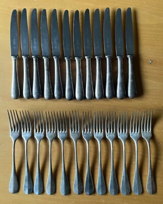 Французский десертный набор ножей и вилок Christofle Fidelio багет 24 шт. - Изображение 1 из 4