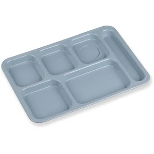 Bandeja ABS de 6 compartimentos para mano derecha Carlisle 10"" x 14,5"" - AZUL PIZARRA - Imagen 1 de 4