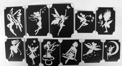 GLITTERTATTOO4YOU 11 diversi stencil tatuaggio tatuaggio scintillante gioielli per il corpo FEE fantasia