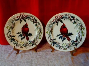 Lenox Winter Greetings  Cardinal 9 1/4" Plate by C. McClung - 2 Total - Picture 1 of 7