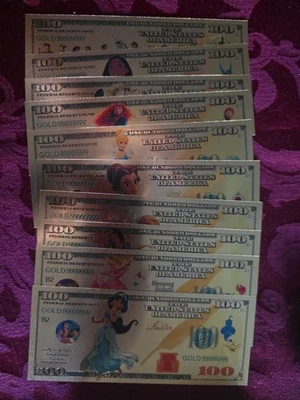 Juego Coleccionable Princesa Disney Lámina de Oro 10 Notas - Bella, Ariel, Cenicienta,... Foto 1 de 4