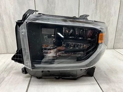 Faro bisel negro LED completo izquierdo conductor izquierdo Toyota Tundra 2018-2021 OEM Foto 1 de 4