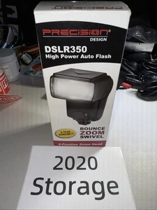 PRECISION DSLR350 HIGH POWER AUTO FLASH NIKON CANON SONY PENTAX OLYMPUS - Picture 1 of 3