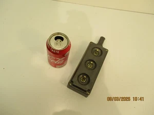 VINTAGE INDUSTRIAL 3 GANG CAST IRON LIGHT SWITCH by CRABTREE FULLY RESTORED - Picture 1 of 7