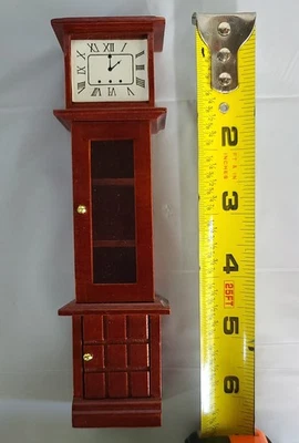 Town Square Miniatures Dollhouse Miniature 10 Pc Set Wood Grandfather Clock Etc - Image 1 of 4