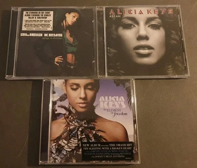 JOB LOT OF 3 X Alicia Keys CD ALBUMS AS I AM SONGS IN A MINOR THE ELEMENT OF FRE - Image 1 of 2