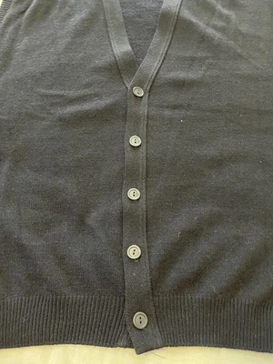 EDWARDS Prenda Suéter Chaleco-Hombre 2XL-Cardigan Azul Marino-Botón-Hecho en EE. UU. Foto 1 de 4