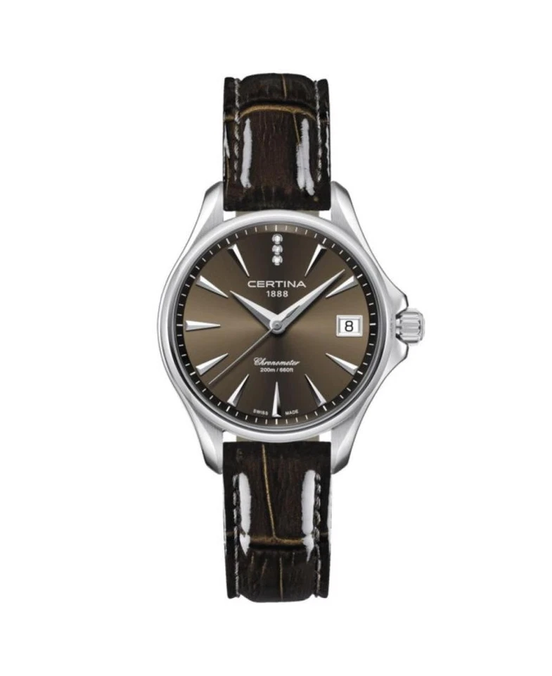 CERTINA Mujer Analógico Cuarzo Informal Reloj Clásico Vestido Esfera Marrón Impermeable Rou Foto 1 de 1