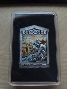 2023 Cameroun Antiqued California Goldrush Colorized Copper, Zinc, Aluminum Coin - Picture 1 of 4