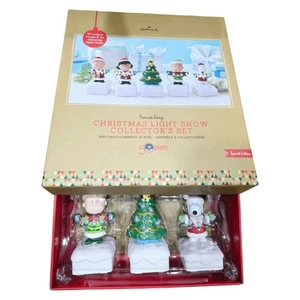 Hallmark Peanuts Gang Wireless Band Christmas Sound and Light Show 2015 Set of 5 - Picture 1 of 10