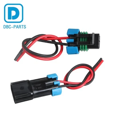 2-Pin Male & Female Connector Multi-Purpose Pigtail 14 AWG 7.8" Wire Harness - Image 1 of 4