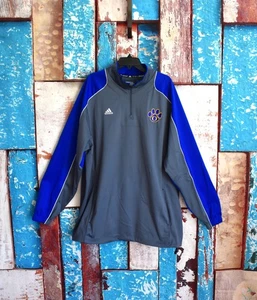 Herren Adidas 1/4 Zip Performance Pullover MLB Baseball 2XLARGE grau/blau - Bild 1 von 12