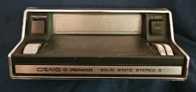 Reproductor de cinta de 8 pistas estéreo para automóvil Craig Pioneer de colección debajo del tablero 3121 bonito sin probar Foto 1 de 4