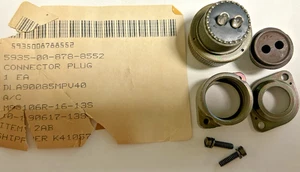 Bendix Milspec 2 pin connector PN MS3106R16-13S. NSN 5935-00-878-8552, NOS. - Picture 1 of 2