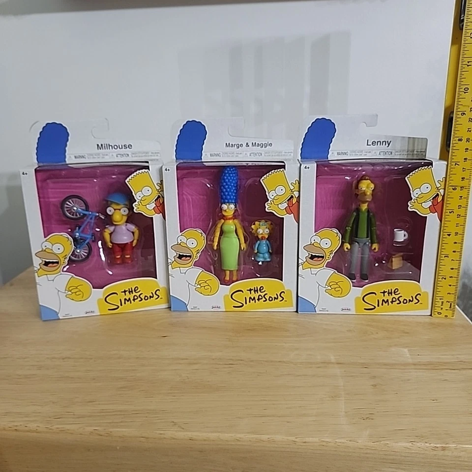 Figuras Jakks Pacific Los Simpson Onda 3 Marge & Maggie + Milhouse + Lenny 5" Foto 1 de 4