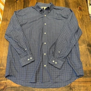 Duluth Trading Co. Mens XL Blue Plaid Button Down Long Sleeve Shirt, cotton - Picture 1 of 5