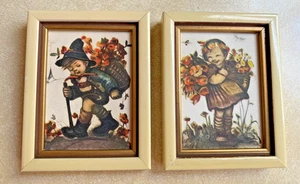 Mini Hummel Bilder aus Westdeutschland - Litho auf Karton Miniatur gerahmte Kunst - Bild 1 von 9