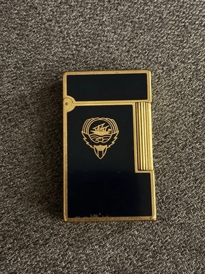 Briquet St Dupont plaqué or et laque de Chine - Photo 1/2