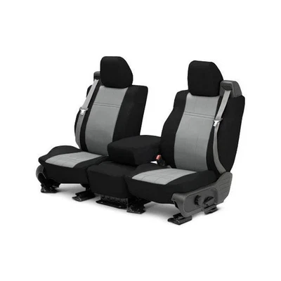 Fundas de asiento personalizadas para GMC Yukon 95-99 DuraPlus primera fila negras y gris claro Foto 1 de 4