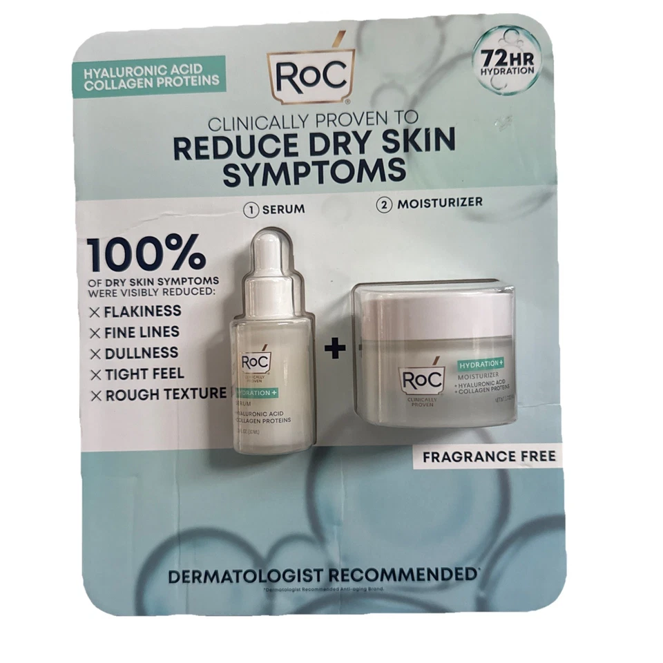 ROC Hydration Plus Moisturizer & Hydration Plus Serum Reduces Dry Skin Symptoms - Image 1 of 1