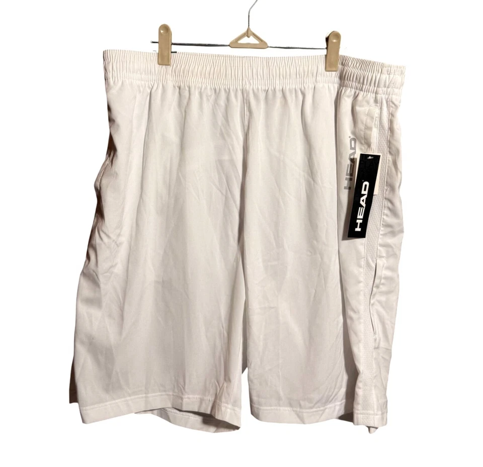 NWT Head Slim Fit Break Point Tennis Shorts Men X-Large White Elastic Waist - Image 1 of 4