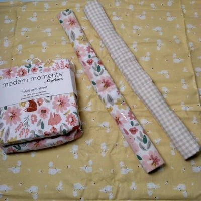 Lote de 3 mantas de recepción de franela para bebé Gerber Modern Moments Foto 1 de 4