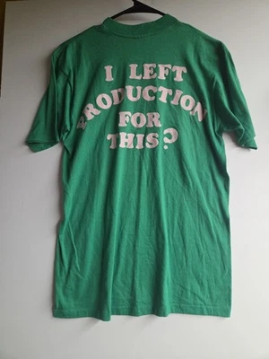 复古 70 年代 80 年代 1 Of A Kind Statement T 恤大号绿色单针 19x27 — 第 1/4 张图片