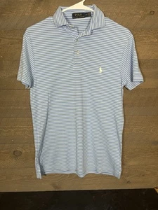POLO RALPH LAUREN Men's S/S Stripes, BLUE/WHITE, Size Small - Picture 1 of 4