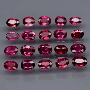 Oval 3x2 bis 4x2,5 mm. Naturrosa UNBEHEIZT Saphir Songea, Afrika 20 Stck./3,07Ct. - Bild 1 von 6