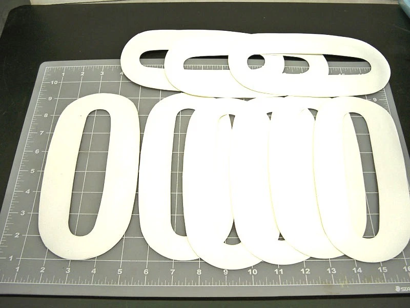 0 号贴纸 8 英寸白色乙烯基 9 数量比赛评分免运费 — 第 1/1 张图片